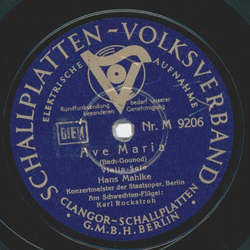 Hans Mahlke - Solvejgs Lied / Ave Maria