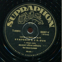 Belgisches Staatsorchester, Dir. Erich Kleiber - Sinfonie No. 2 C-Dur (Beethoven) (Platten 1+2 von 4)