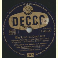 Lys Assia, die Sunnies und die Bobbys / Lys Assia mit Chor - Was kann schöner sein / Meine Mama...!