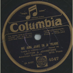 Layton & Johnstone - Me and Jane in a Plane / Just a little white house (in Honeymoon Lane)