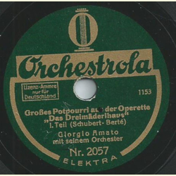 Giorgio Amato - Groes Potpourri aus der Operette Das Dreimderlhaus Teil I / Groes Potpourri aus der Operette Das Dreimderlhaus Teil II