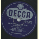 Joan Regan, Johnny Douglas and his Orch. - Dont take me for granted / The boy with the magic guitar