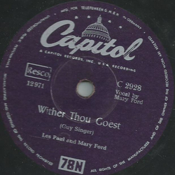 Les Paul & Mary Ford - Whither Thou Goest / Mandolino