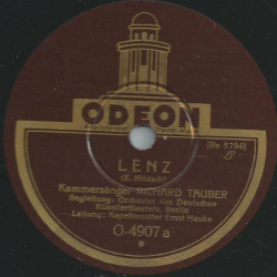 Richard Tauber - Lenz / In meiner Heimat