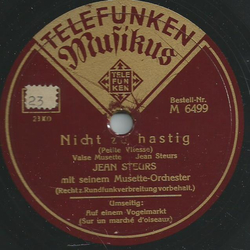 Jean Steurs mit seinem Musette-Orchester - Nicht zu...