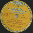 Heinrich Schlusnus, Bariton - Heimliche Aufforderung (R....