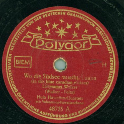 Hula Hawaiian Quartett - Wo die Südsee rauscht, Luana / Glückliche Insel im Meer