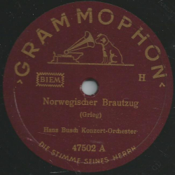 Hans Busch Tanz-Orchester - Norwegischer Brautzug / Jungfrau unter der Linde