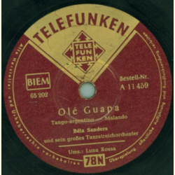 Béla Sanders mit seinem großen Tanzstreichorchester - Olé Guapa / Luna Rossa