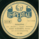 Horst Rosenberg - Ach Herrgott, du darfst mir nicht böse sein / Heimatlied