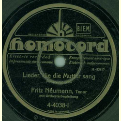 Fritz Neumann - Lieder, die die Mutter sang