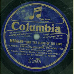 Handel Festival Choir, Henry J. Wood Orch.  - Messiah -...