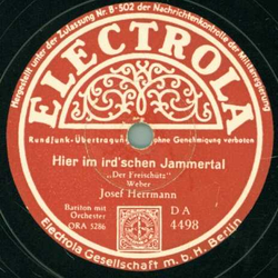Josef Herrmann - Hier im irdschen Jammertal / Lied des schwarzen Studenten