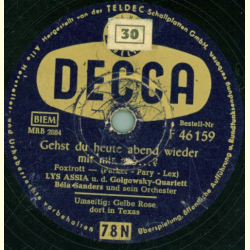 Lys Assia - Gelbe Rose dort in Texas / Gehst du heute abend wieder