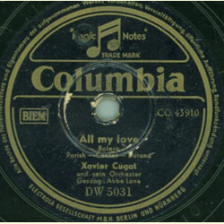 Xavier Cugat - All my love / Mambo Jambo 