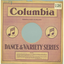 Original Columbia Cover für 25er Schellackplatten A6 C