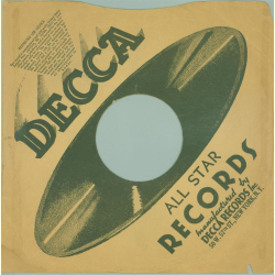 Original Decca Cover für 25er Schellackplatten A18 C