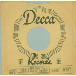 Original Decca Cover fr 25er Schellackplatten A28 B