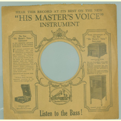 Original HMV Cover für 25er Schellackplatten A33 B