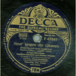 Kihula-Hawaiians, Sunshine-Quartett und Männer-Terzett - Heut`singen die Gitarren / Jim, Jonny und Jonas