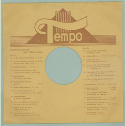 Original Tempo Cover fr 25er Schellackplatten A3 B