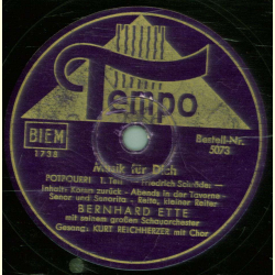 Bernhard Ette - Musik für dich ( Potpourri 1. Teil ) / Musik für dich ( Potpourri 2. Teil )