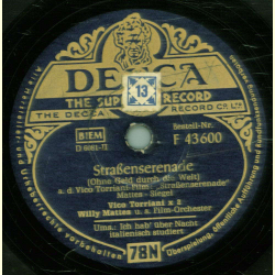 Vico Torriani - Straßenserenade (Ohne Geld durch die Welt) / Ich hab über Nacht Italienisch studiert
