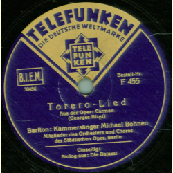 Michael Bohnen - Torero Lied / Prolog ( Schaut her ! )