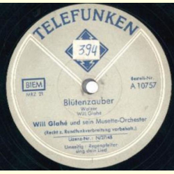 Will Glahé und sein Musette-Orchester - Blütenzauber / Regenpfeifer sing dein Lied