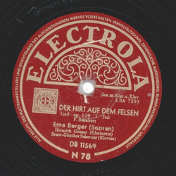 Erna Berger - Der Hirt auf dem Felsen