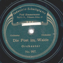 Orchester - Die Post im Walde / Die Dorfschmiede