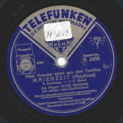 Am Flügel: Peter Kreuder mit seinen Tanz-Rhythmikern - Peter Kreuder spielt aus dem Tonfilm: Maienzeit / Peter Kreuder spielt aus dem Tonfilm: Broadway Melody of 1938
