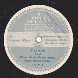 Orchester des deutschen Opernhauses Berlin - Carmen ( Wenn dir die Karten einmal bittres Unheil künden ) / Carmen ( Ja, die Liebe hat bunte Flügel )