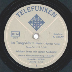 Adalbert Lutter - Im Tangoschritt, Tango-Potpourri