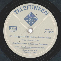 Adalbert Lutter - Im Tangoschritt, Tango-Potpourri