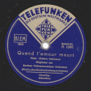 Berliner Philharmonisches Orchester - Ständchen / Quand lamour meurt