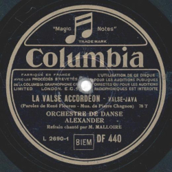 Orchestre De Danse Alexander - La Valse Accordéon  / Mais ..Moi !
