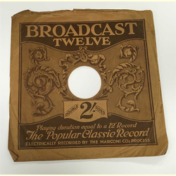 Original Broadcast Twelve Cover fr 25er Schellackplatten A1 B