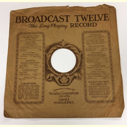 Original Broadcast Twelve Cover fr 25er Schellackplatten A1 B