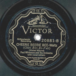 Paul Whitemann - Just A Memory / Cheerie Beerie Bee