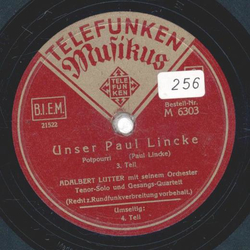 Adalbert Lutter - Unser Paul Linke ( Potpourri 3. Teil ) / 4. Teil