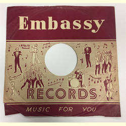 Original Embassy Cover fr 25er Schellackplatten A3 B