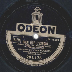 Marta Eggerth - Rien que Lespoir / La chanson du souvenir