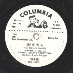 Machito & his Afro-Cuban Orch. - Mambo A La Savoy / Que Me Falta?