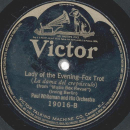 Paul Whiteman and his Orchestra - Fate / Lady of the Evening