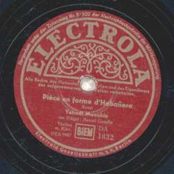 Yehudi Menuhin - Pièce en forme dHabanera / Caprice Viennoios