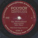 Oskar Joost Tango Orchester - Ein Liebesbrief / Ein Abschiedsbrief