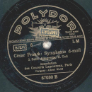 Association des Concerts Lamoureux, Paris: Albert Wolff - César Franck: Symphonie d-moll