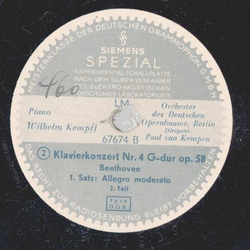 Wilhelm Kempff - Klavierkonzert Nr. 4 G-dur op. 58, (5 Records)