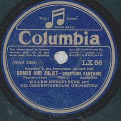 Willem Mengelberg - Romeo and Juliet, Ouverture Fantasie Teil I bis IV (2 Platten)